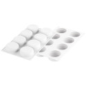 Essenziale 80 Silikomart: stampo tondo in silicone bianco per semifreddi monoporzioni ø65h25 mm