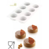 Essenziale 80 Silikomart: stampo tondo in silicone bianco per semifreddi monoporzioni ø65h25 mm Essenziale 80 Silikomart: stampo tondo in silicone bianco per semifreddi monoporzioni ø65h25 mm
