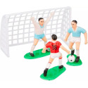 Set per decorazione a tema calcio con 2 porte e 7 giocatori in plastica per alimenti da Decora