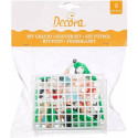 Set per decorazione a tema calcio con 2 porte e 7 giocatori in plastica per alimenti da Decora