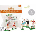 Set per decorazione a tema calcio con 2 porte e 7 giocatori in plastica per alimenti da Decora