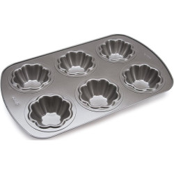 Coppetta biscotto per gelato Wilton: teglia antiaderente per 6 cialde biscotto per gelato a fiore ø9 cm