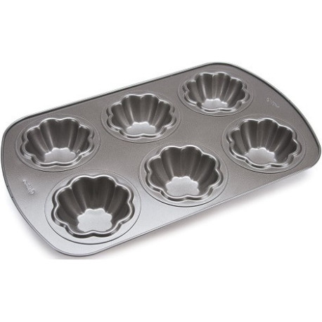 Coppetta biscotto per gelato Wilton: teglia antiaderente per 6 cialde biscotto per gelato a fiore ø9 cm Coppetta biscotto per gelato Wilton: teglia antiaderente per 6 cialde biscotto per gelato a fiore ø9 cm