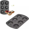 Coppetta biscotto per gelato Wilton: teglia antiaderente per 6 cialde biscotto per gelato a fiore ø9 cm Coppetta biscotto per gelato Wilton: teglia antiaderente per 6 cialde biscotto per gelato a fiore ø9 cm