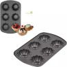 Coppetta biscotto per gelato Wilton: teglia antiaderente per 6 cialde biscotto per gelato a fiore ø9 cm Coppetta biscotto per gelato Wilton: teglia antiaderente per 6 cialde biscotto per gelato a fiore ø9 cm
