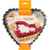Design Tart crostata cuore Decora: teglia a cuore con fondo mobile in metallo antiaderente 25x23xh3 cm