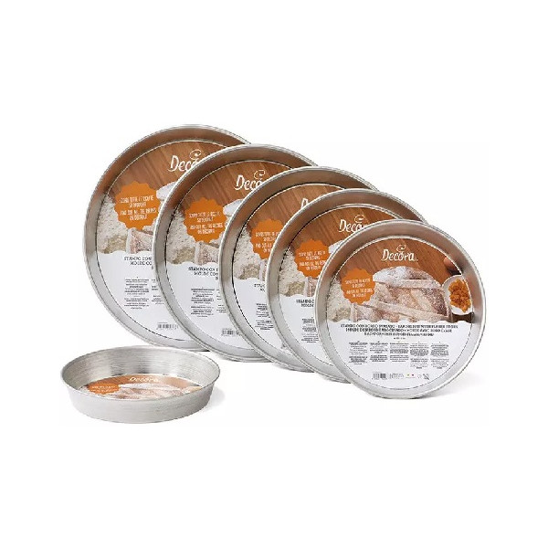 Da ø20 a ø30 cm stampo pastiera o ruoto bordo svasato in latta h4 cm Decora