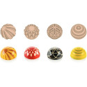 Choco stamp A Silikomart set 4 stampi silicone timbri per sfere cioccolato ø31 mm decorate