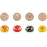 Choco stamp A Silikomart set 4 stampi silicone timbri per sfere cioccolato ø31 mm decorate