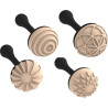 Choco stamp A Silikomart set 4 stampi silicone timbri per sfere cioccolato ø31 mm decorate Choco stamp A Silikomart set 4 stampi silicone timbri per sfere cioccolato ø31 mm decorate