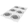 Splash 110 Silikomart: stampo silicone 6 tortine a sfera di ø71xh36,5 mm Splash 110 Silikomart: stampo silicone 6 tortine a sfera di ø71xh36,5 mm