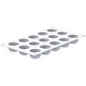 Pleincoeur Round 27 Silikomart: stampo silicone bianco per 15 mini porzioni tonde ø40xh27 mm