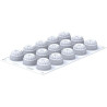 Pleincoeur Round 27 Silikomart: stampo silicone bianco per 15 mini porzioni tonde ø40xh27 mm