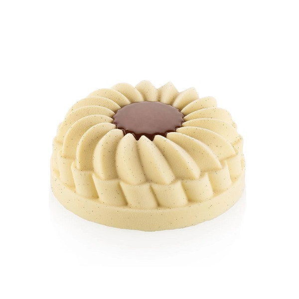Pleincoeur Round 710 Silikomart: stampo in silicone bianco per torte tonde ⌀140xh59 mm