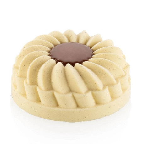 Pleincoeur Round 710 Silikomart: stampo in silicone bianco per torte tonde ⌀140xh59 mm