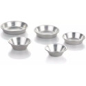 Formina liscia tartellata o tartelletta o stampo pastierina in alluminio di diametro da 7 a 10 cm