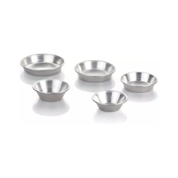 Formina liscia tartellata o tartelletta o stampo pastierina in alluminio di diametro da 7 a 10 cm