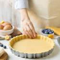 Design Tart Decora ø25xh3 cm: forma per crostata tonda con fondo mobile in metallo antiaderente di alta qualità