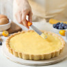 Design Tart Decora ø25xh3 cm: forma per crostata tonda con fondo mobile in metallo antiaderente di alta qualità