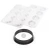 Kit tarte ring Honoré ø8 cm Silikomart: 8 anelli tondi microforati per basi crostatine e stampo silicone top ø7xh1,3 cm Kit tarte ring Honoré ø8 cm Silikomart: 8 anelli tondi microforati per basi crostatine e stampo silicone top ø7xh1,3 cm