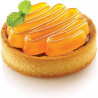 Kit tarte ring Honoré ø8 cm Silikomart: 8 anelli tondi microforati per basi crostatine e stampo silicone top ø7xh1,3 cm