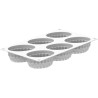 Pleincoeur Oval 145 Silikomart: stampo in silicone bianco per 6 monoporzioni ovali da 124x84xh43 mm