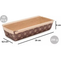 50 Stampi plum-cake in carta da forno da 15x6,5xh5 cm per torte da 200 g