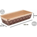 50 Stampi plum-cake 250 g in carta da forno da 16,5x6,5xh5 cm