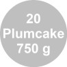 20 Stampi plum-cake in carta forno da 23,5x8xh7 cm per torte da 750 g