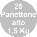 Set 25 stampi panettone alto in carta 1,5 Kg