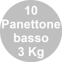 Set 10 stampi panettone basso in carta forno 3 Kg