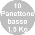 Set 10 stampi panettone basso in carta forno 1,5 Kg