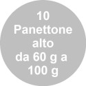 60 o 100 g Stampi panettone alto in carta forno pezzi 10