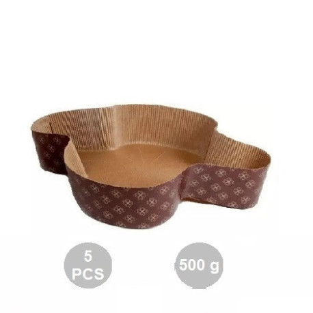 Set 50 stampi per colomba da 500 g in carta da forno calandrata monouso Set 50 stampi per colomba da 500 g in carta da forno calandrata monouso