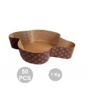 Set di 50 stampi per colomba di pasqua dal peso di 1 Kg in carta cellulosa calandrata monouso