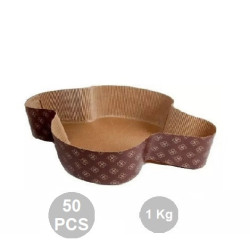 Set di 50 stampi per colomba di pasqua dal peso di 1 Kg in carta cellulosa calandrata monouso