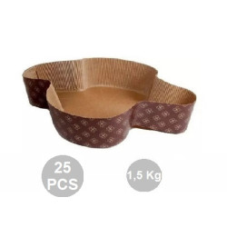Set di 25 stampi colomba di pasqua in carta forno calandrata per colombe dal peso di 1,5 Kg