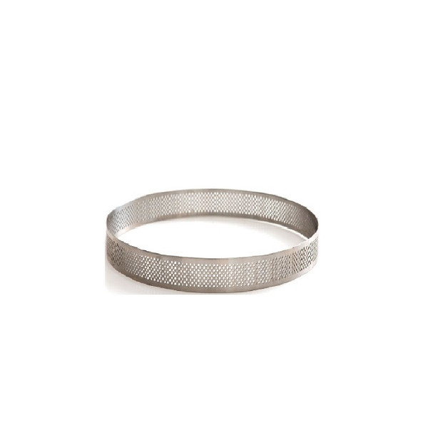 Anello micro-forato in acciaio inox, fascia di ø8xh2 cm da Decora, per crostatine tonde