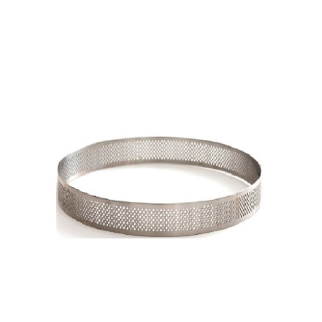 Anello micro-forato in acciaio inox, fascia di ø8xh2 cm da Decora, per crostatine tonde Anello micro-forato in acciaio inox, fascia di ø8xh2 cm da Decora, per crostatine tonde