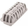 Stampo tronchetto di lana lungo 24,5 cm, largo 9,5 cm, alto 7,7 cm in silicone grigio da Silikomart Stampo tronchetto di lana lungo 24,5 cm, largo 9,5 cm, alto 7,7 cm in silicone grigio da Silikomart