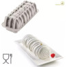 Stampo tronchetto di lana lungo 24,5 cm, largo 9,5 cm, alto 7,7 cm in silicone grigio da Silikomart Stampo tronchetto di lana lungo 24,5 cm, largo 9,5 cm, alto 7,7 cm in silicone grigio da Silikomart
