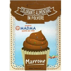 Madma Colorante Alimentare in Polvere Idrosolubile Marrone (5g) – per Impasti e Creme