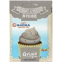 Madma Colorante Alimentare in Polvere Idrosolubile Grigio (5g) – per Impasti e Creme