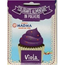 Colorante in polvere idrosolubile viola di Madma in bustina da 5 g