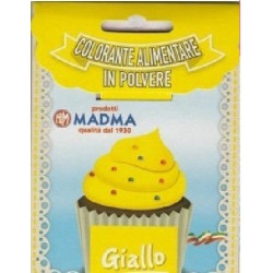 Colorante in polvere idrosolubile giallo di Madma in bustina da 5 g