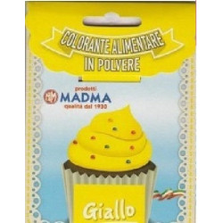 Madma Colorante Alimentare in Polvere Idrosolubile Giallo (5g) – per Impasti e Creme