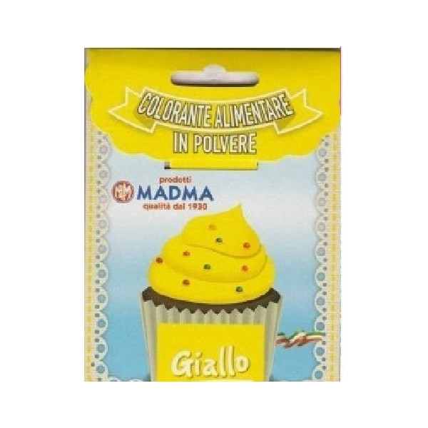 Colorante in polvere idrosolubile giallo di Madma in bustina da 5 g