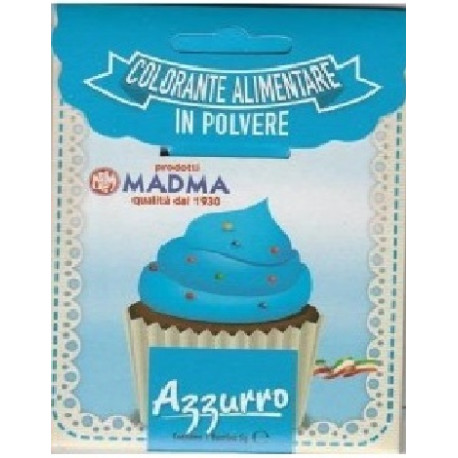 Colorante in polvere idrosolubile azzurro di Madma in bustina da 5 g Colorante in polvere idrosolubile azzurro di Madma in bustina da 5 g
