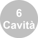 Stampo uovo 70/80 g in policarbonato professionale per cioccolato con 6 impronte di 70xh105 mm