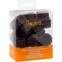 200 Pirottini bon bon marroni in carta forno ø2,7xh1,7 cm da Decora
